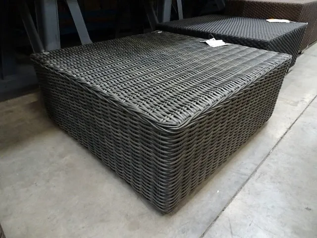 Garden prestige wicker salontafel rock grey 78cm - afbeelding 1 van  2