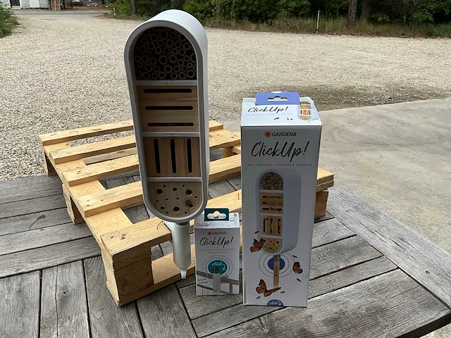 Gardena clickup set insectenhotel met balkon klem (12x) - afbeelding 1 van  10