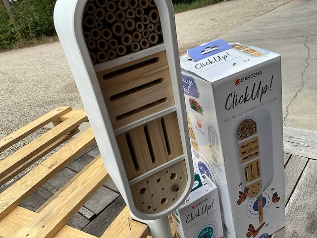 Gardena clickup set insectenhotel met balkon klem (24x) - afbeelding 5 van  10