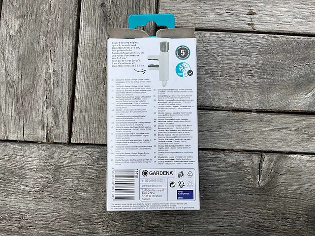 Gardena clickup set regenmeter met balkon klem (12x) - afbeelding 9 van  9