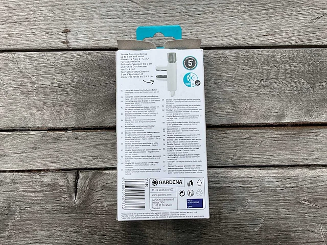 Gardena clickup set vogelvoederhuis met balkon klem (12x) - afbeelding 9 van  9