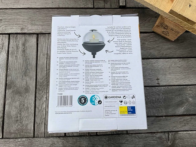 Gardena clickup set windlicht met balkon klem (12x) - afbeelding 6 van  8