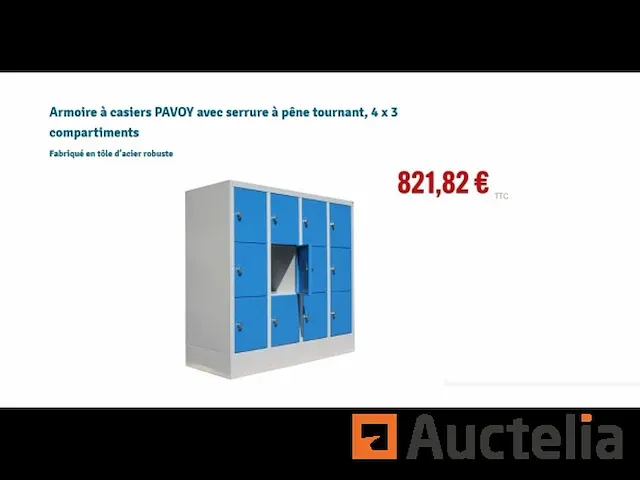 Garderobekast met 12 kluisjes pavoy - winkelwaarde 821 € - afbeelding 1 van  5