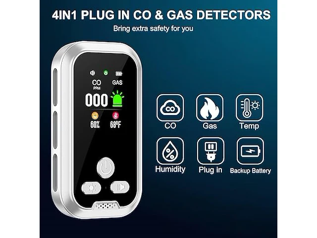 Gas en co melder - plug-in - afbeelding 2 van  4