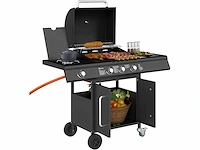 Gasbarbecue 12,2 kw 3 + 1 branders rvs - afbeelding 10 van  16