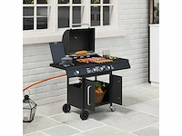 Gasbarbecue 12,2 kw 3 + 1 branders rvs - afbeelding 15 van  16