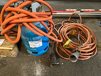 Gasfles en 2 branders + kabel - afbeelding 1 van  3
