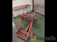 Gasflessenwagen oranje volle banden met toorts - afbeelding 2 van  6