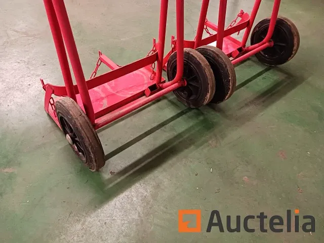 Gasflessenwagen rood volle banden, 2 stuks - afbeelding 2 van  10
