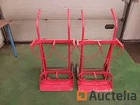 Gasflessenwagen rood volle banden, 2 stuks - afbeelding 1 van  10