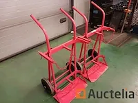 Gasflessenwagen rood volle banden, 2 stuks - afbeelding 3 van  10