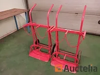 Gasflessenwagen rood volle banden, 2 stuks - afbeelding 9 van  10