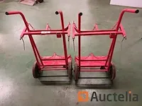 Gasflessenwagen rood volle banden, 2 stuks - afbeelding 10 van  10