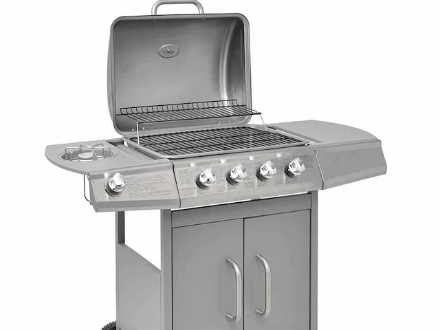 Gasgrill 4 + 1 kookzone zilver - afbeelding 1 van  10