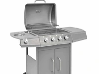 Gasgrill 4 + 1 kookzone zilver - afbeelding 1 van  10