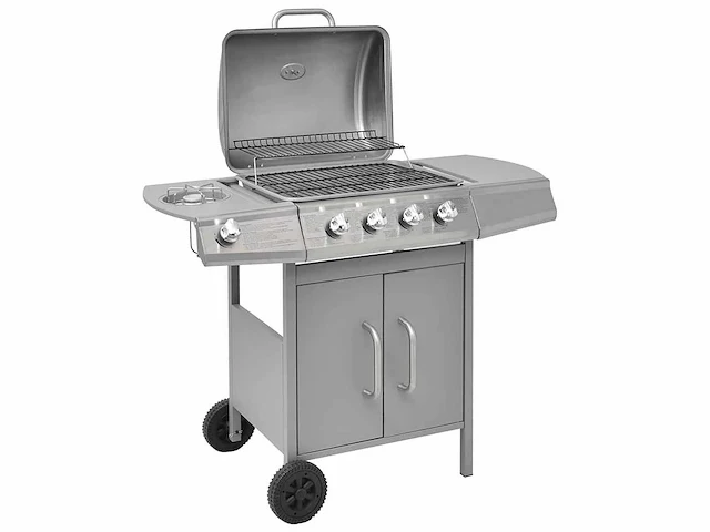 Gasgrill 4 + 1 kookzone zilver - afbeelding 3 van  10