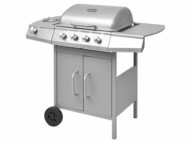 Gasgrill 4 + 1 kookzone zilver - afbeelding 4 van  10