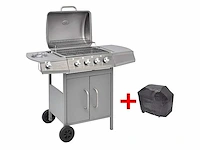 Gasgrill 4 + 1 kookzone zilver - afbeelding 6 van  10