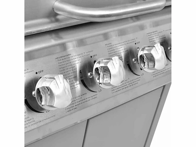 Gasgrill 4 + 1 kookzone zilver - afbeelding 7 van  10