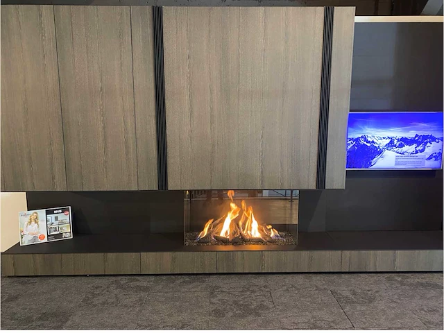 Gashaard kalfire igreen l 1050/735 incl. haardwand (modulair) - afbeelding 1 van  10