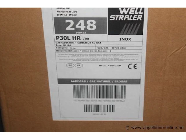 Gasradiator well straler, p30l hr - afbeelding 2 van  2