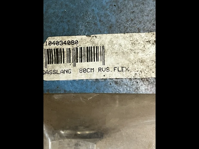Gasslang rvs 80 cm - afbeelding 1 van  2