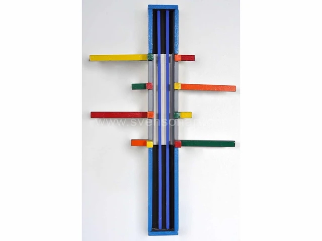 Gaston bogaerts - signal - hout en acrylverf - afbeelding 1 van  1