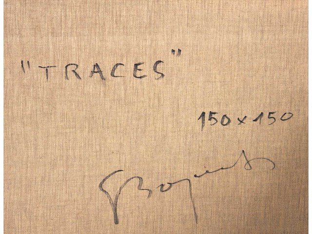 Gaston bogaerts - traces - olie op doek - 150x150 cm - afbeelding 6 van  14