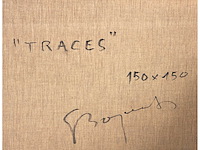Gaston bogaerts - traces - olie op doek - 150x150 cm - afbeelding 6 van  14