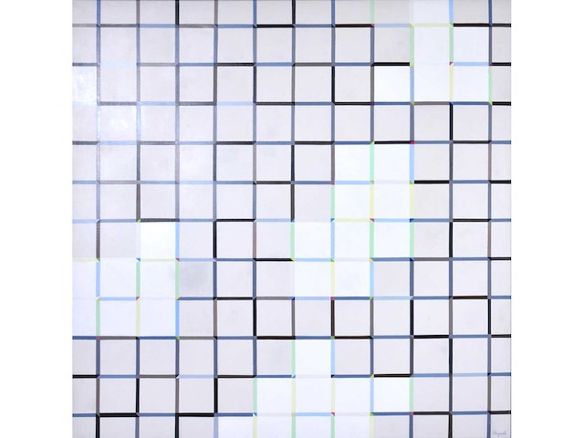 Gaston bogaerts - traces - olie op doek - 150x150 cm - afbeelding 7 van  14