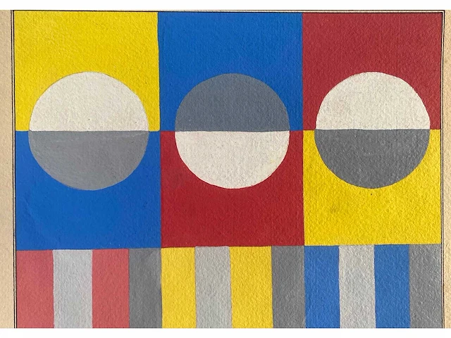 Gaston bogaerts (1921-2022) - lot van 4 - acryl op papier - afbeelding 2 van  22