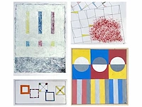 Gaston bogaerts (1921-2022) - lot van 4 - acryl op papier - afbeelding 1 van  22