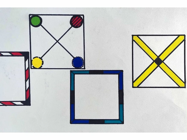 Gaston bogaerts (1921-2022) - lot van 4 - acryl op papier - afbeelding 14 van  22