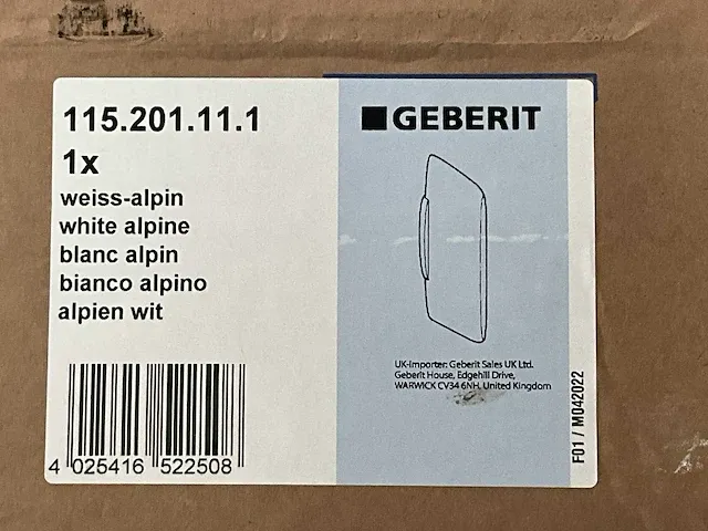 Geberit 115.201.11.1 urinoir tussenschot (5x) - afbeelding 2 van  2