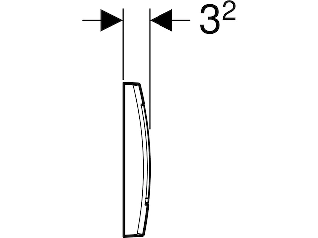 Geberit 115.899.kj.1 twinline-bedieningsplaat - afbeelding 2 van  7