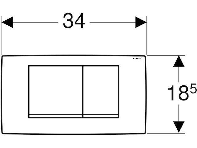 Geberit 115.899.kj.1 twinline-bedieningsplaat - afbeelding 3 van  7