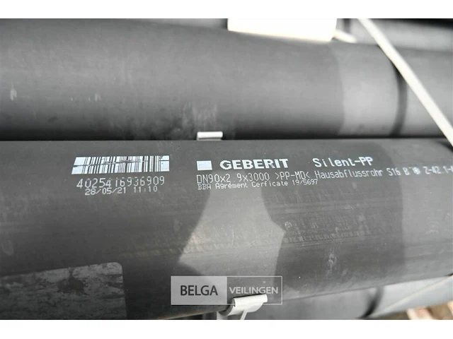 Geberit afvoerbuis zwart l 3m - dn90x2,10 - afbeelding 2 van  2