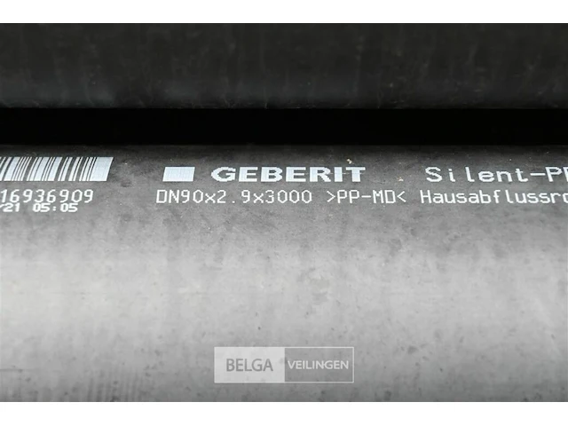 Geberit afvoerbuis zwart l 3m - dn90x2,9 - afbeelding 2 van  2