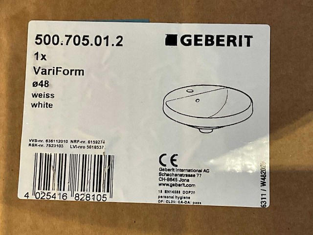 Geberit variform inbouw wastafel - afbeelding 3 van  3