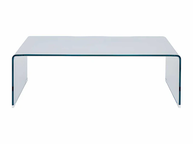 Gebogen salontafel van gehard glas - helder - afbeelding 2 van  5