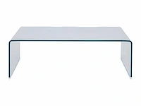 Gebogen salontafel van gehard glas - helder - afbeelding 2 van  5