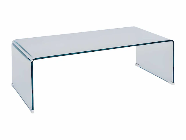 Gebogen salontafel van gehard glas - helder - afbeelding 3 van  5