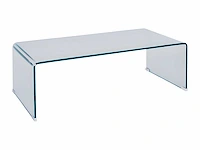 Gebogen salontafel van gehard glas - helder - afbeelding 3 van  5