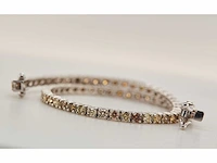 (gecertificeerd) armband 14k goud met natuurlijke fancy kleur diamanten 7.18g - afbeelding 4 van  6