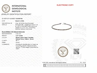 (gecertificeerd) armband 14k goud met natuurlijke fancy kleur diamanten 7.18g - afbeelding 6 van  6