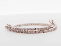 (gecertificeerd) armband 14k goud met natuurlijke roze diamanten 6,37g