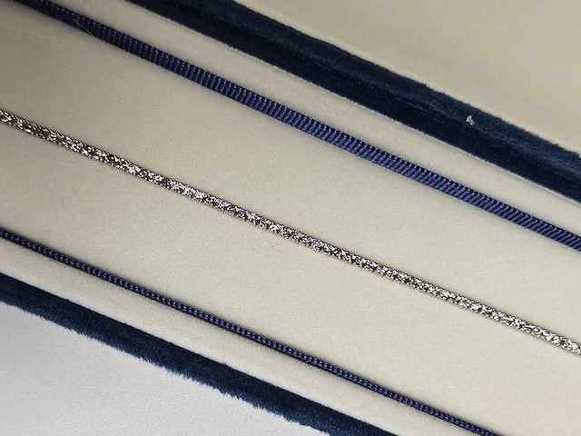 (gecertificeerd) armband 14k goud met natuurlijke roze diamanten 6,37g - afbeelding 2 van  4