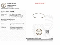 (gecertificeerd) armband 14k goud met natuurlijke roze diamanten 6,37g - afbeelding 4 van  4