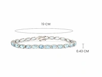 (gecertificeerd) armband met natuurlijke diamanten en natuurlijke aquamarijn 9.11 g - afbeelding 4 van  6
