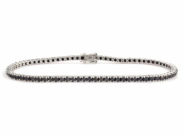(gecertificeerd) armband met natuurlijke zwarte diamanten 5,54 g - afbeelding 1 van  6